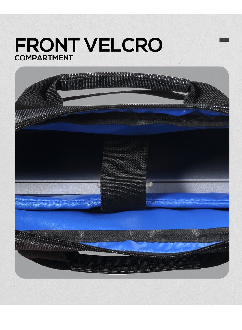 Volkano Executive 15.6” Laptop Shoulder Bag with Padded Compartment, Adjustable Strap, and Front Velcro Pocket – Stylish & Durable Black - Image 4