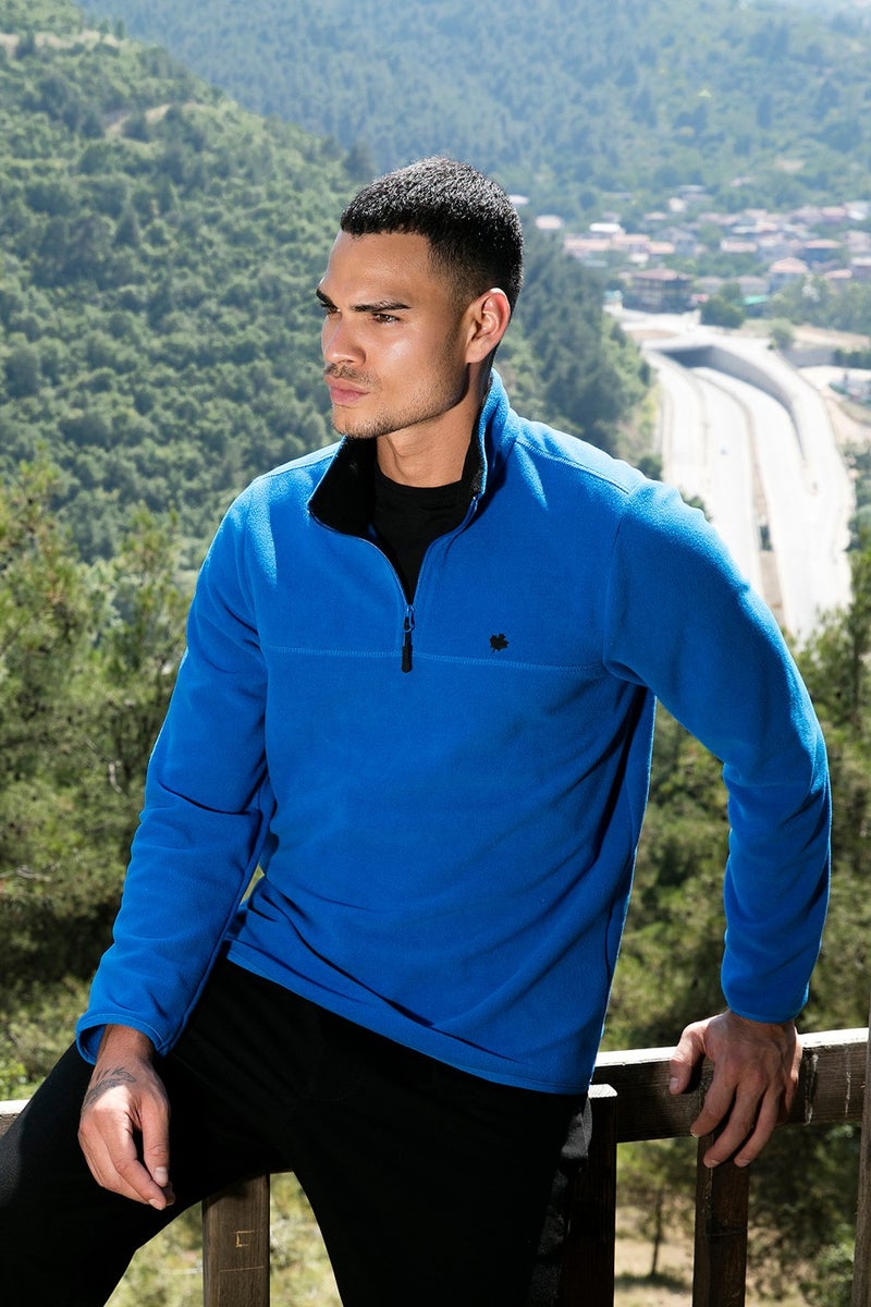 Buratti Slim Fit Anti-Pilling Non-Pilling Bato Collar Winter Raised Polar Fleece Men's POLAR 5906001 - Image 1