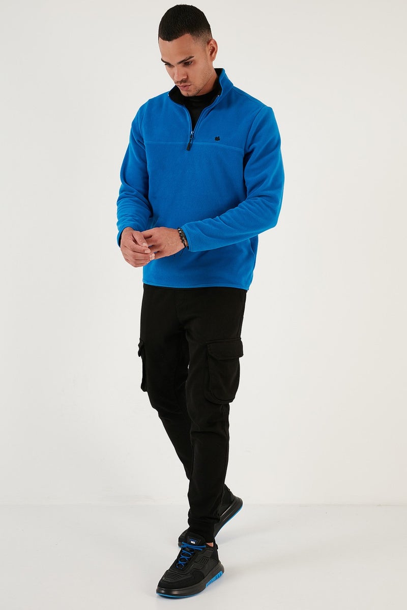 Buratti Slim Fit Anti-Pilling Non-Pilling Bato Collar Winter Raised Polar Fleece Men's POLAR 5906001 - Image 3