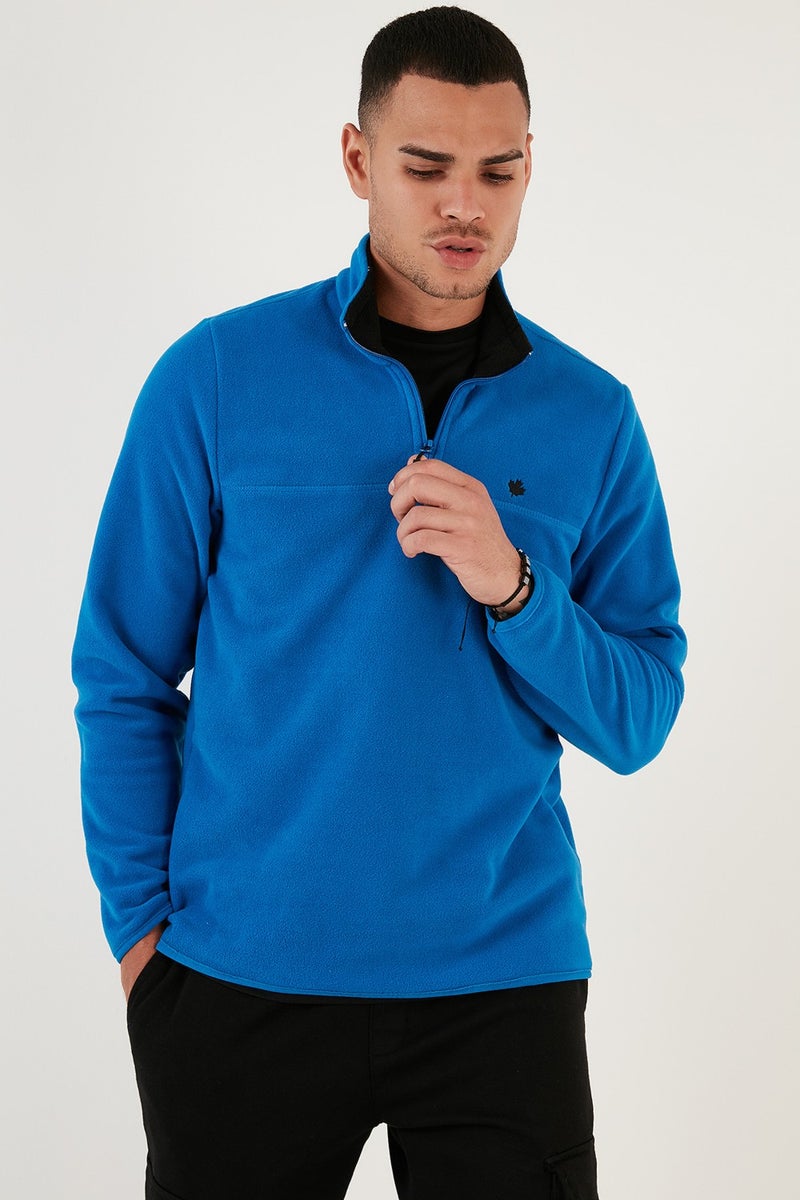 Buratti Slim Fit Anti-Pilling Non-Pilling Bato Collar Winter Raised Polar Fleece Men's POLAR 5906001 - Image 4