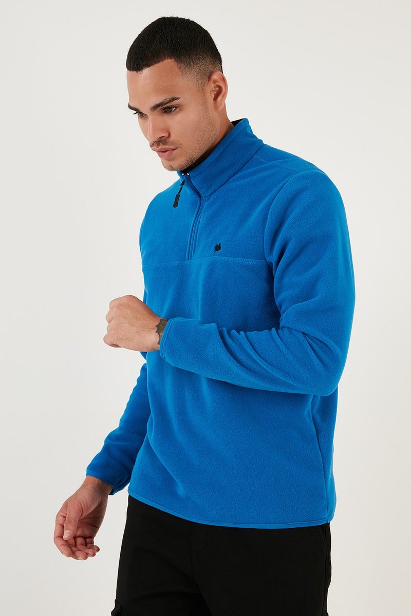 Buratti Slim Fit Anti-Pilling Non-Pilling Bato Collar Winter Raised Polar Fleece Men's POLAR 5906001 - Image 5