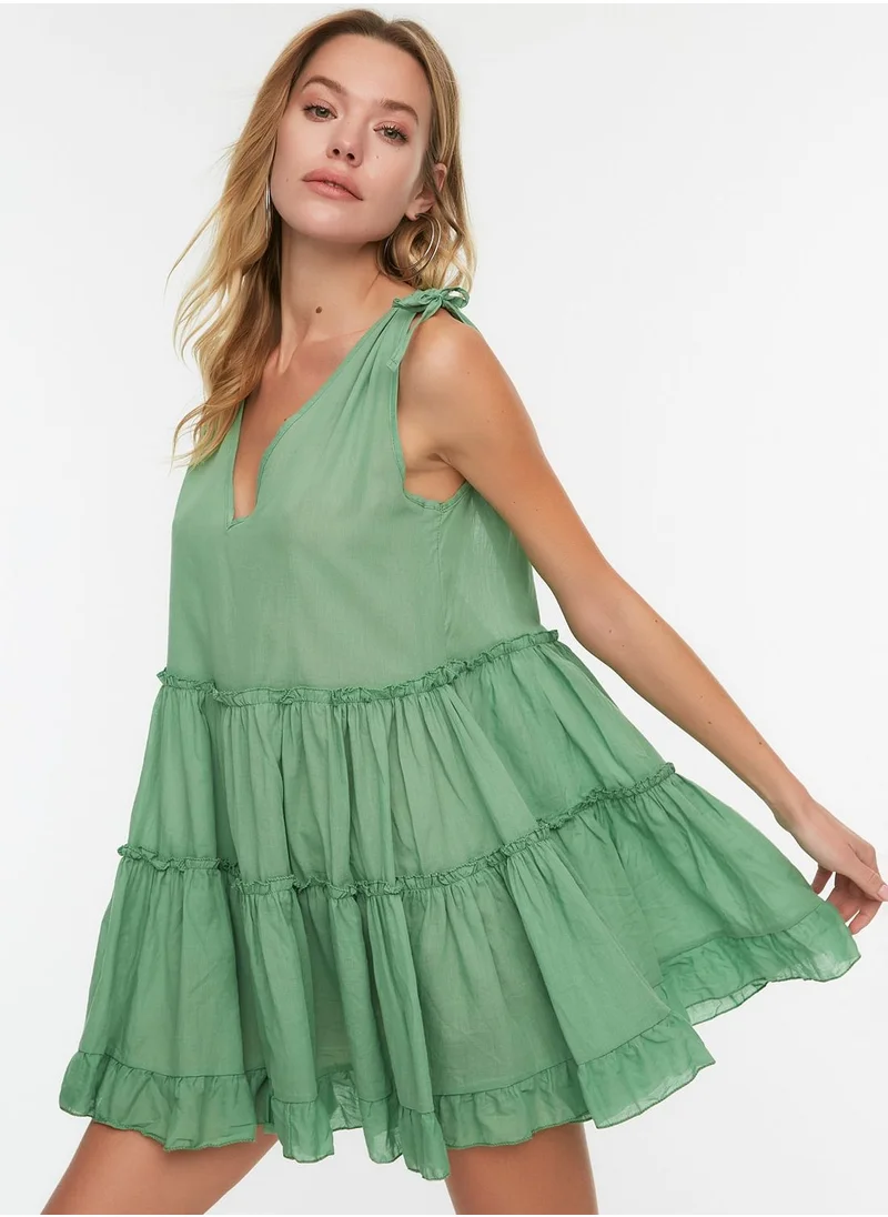 trendyol Tie Back Tiered Dress