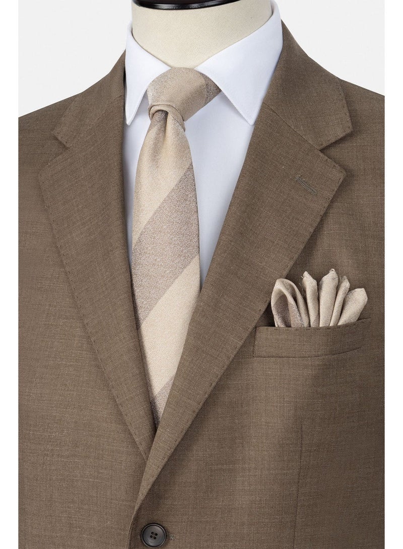 De backer's Light Brown Slim fit Suit for Men's. - Image 3