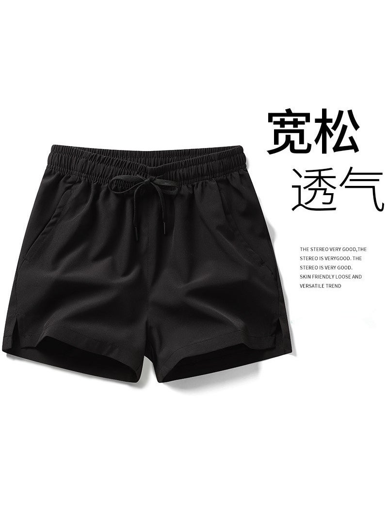 Running Comfortable Mens Ice Silk Summer Thin Basketball Loose Fitness Leisure Football Shorts Training Three-point Pants Sports Army Green  - Image 3