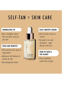 St. Moriz St Moriz Advanced Face Tanner Serum - Miracle Glow Hydrating Self Tan Face Serum with Q10 & Hyaluronic Acid - Natural Sunless Radiant Glow & Gradual Face Self Tanner (1.01 fl oz)  - Image 3