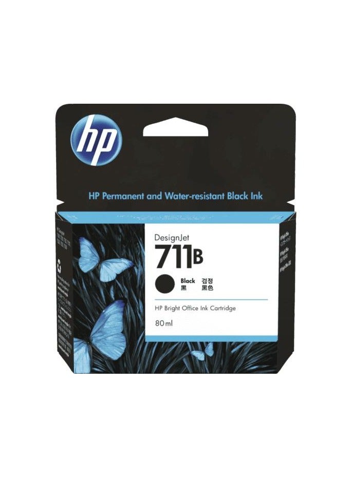 HP 711 80-ml Black DesignJet Ink Cartridge Black