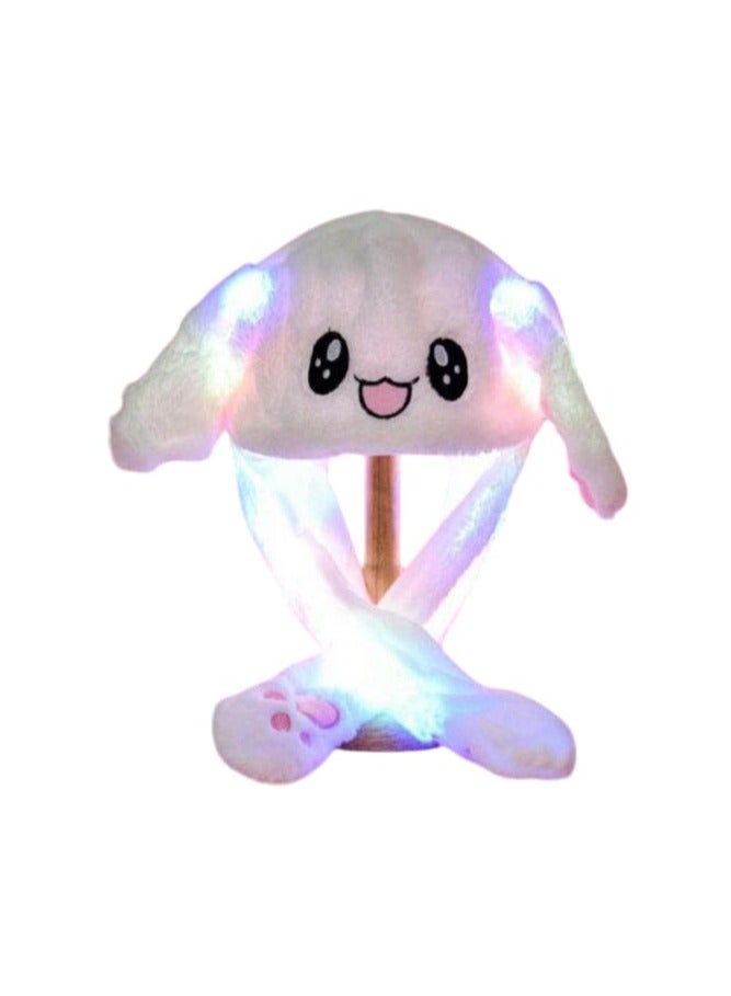 A fun and modern ear warmer with light from Ayda store, with a moving rabbit ear. Press the hands to make the ears move and make distinctive sounds. - Image 5