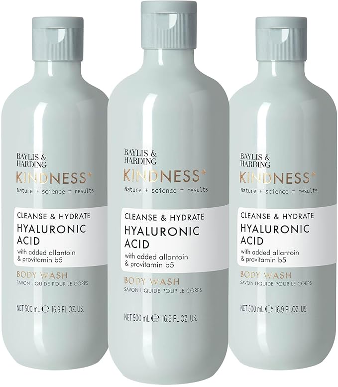 Baylis & Harding بايليس هاردينغ كيندنس حمض الهيالورونيك برائحة الكمثرى وزهرة البرتقال 500 مل غسول يدين مرطب عبوة من 3 صديقة للنباتيين - Image 1