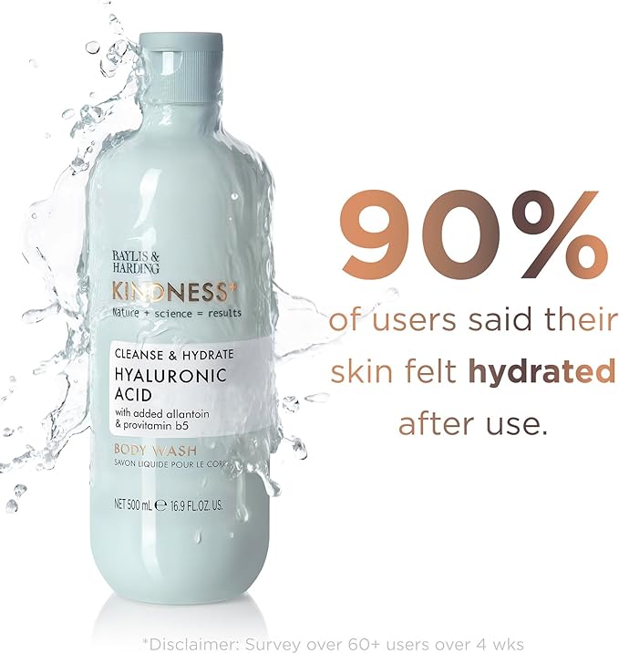 Baylis & Harding بايليس هاردينغ كيندنس حمض الهيالورونيك برائحة الكمثرى وزهرة البرتقال 500 مل غسول يدين مرطب عبوة من 3 صديقة للنباتيين - Image 5