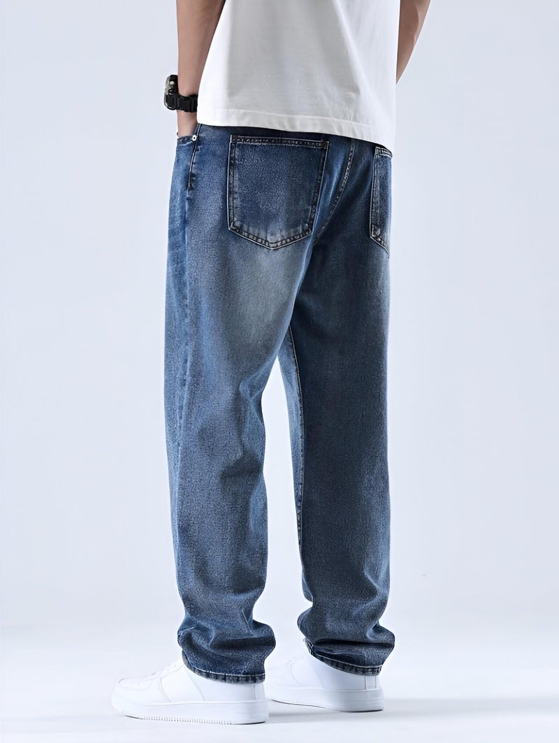 Ben Martin Blue Men Jeans || Baggy Fit Jean's for Man || Loose Fit High Rise Denim || Stretchable Casual Wear Jean,s || Dance Rap Rapping Style Pant for Men || Denim Cotton Jeans 38 (2) - Image 5