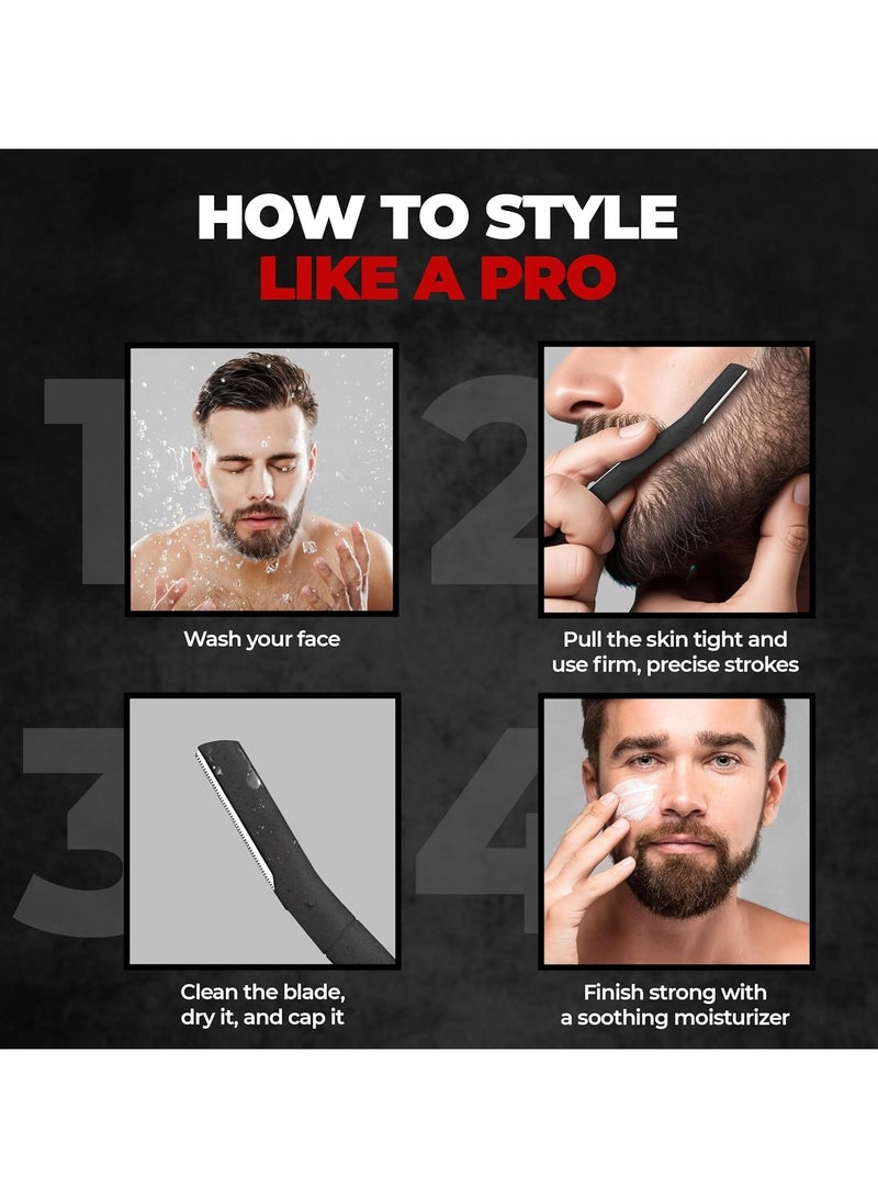 Beardo Beard Styling Tool for Men – Pack of 3 | Reusable Razor for Sharp, Safe & Precise Beard Shaping | Multi-Grooming Beard Shaper - Image 4