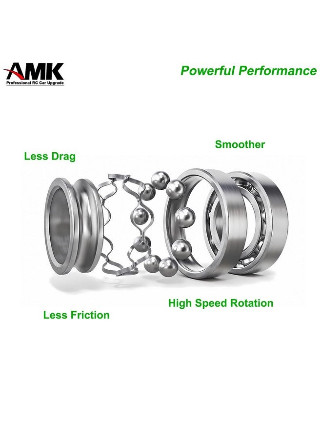 AMK 55Pcs Trx6 Metal Ball Bearings Kit, Rubber Sealed Wheel Bearings Set For 1/10 Rc Crawler G63 6X6 Truck Upgrades - Image 5