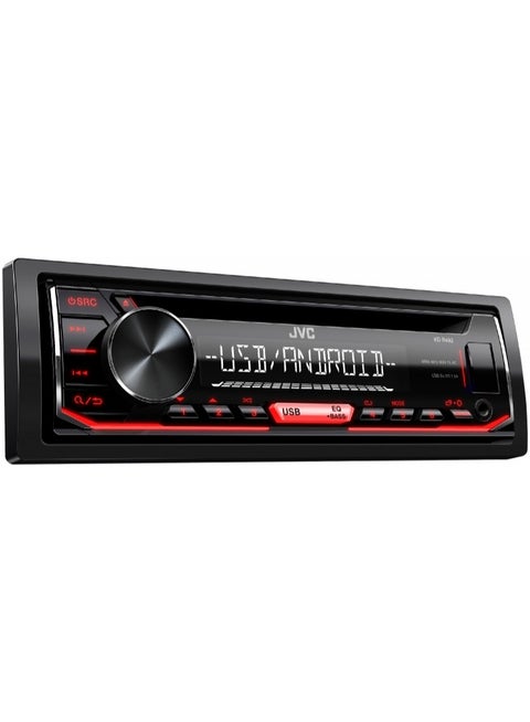 JVC KD-R492M Car Cassette Player – CD/USB/AUX – 50W x 4 Power – VA Display and Red Backlight