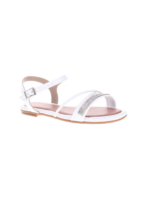 موليكينها Molekinha Junior Girls Sandals With Back Strap White | Made In Brazil