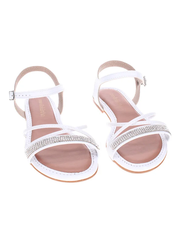 MOLEKINHA Molekinha Junior Girls Sandals With Back Strap White | Made In Brazil