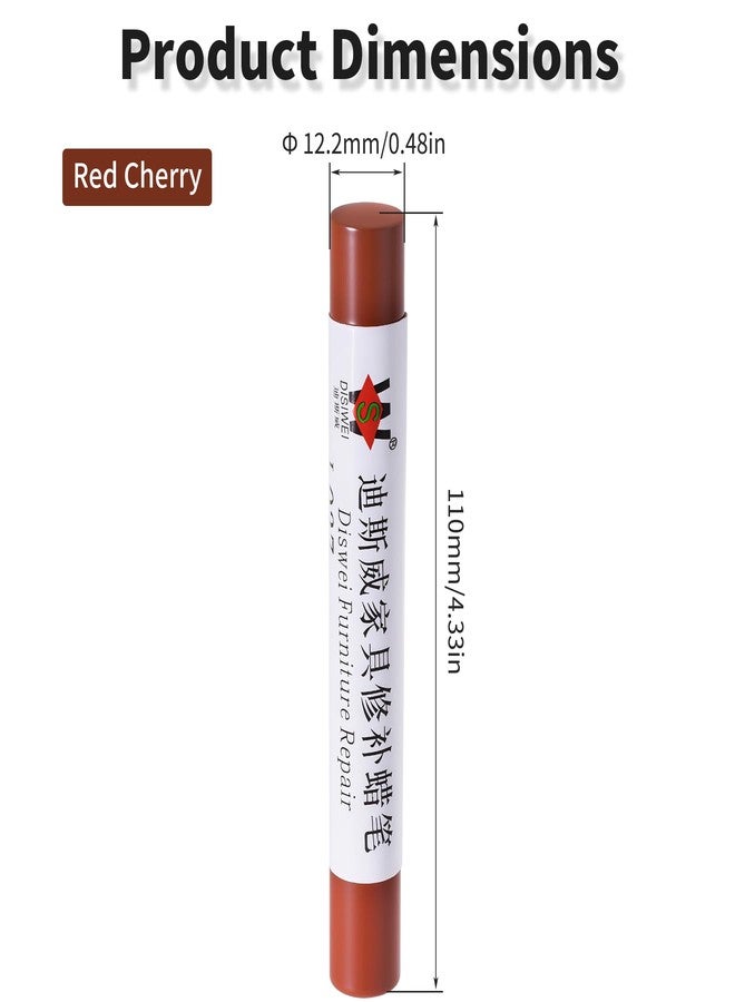 FOCMKEAS Wood Filler Sticks Red Cherry Furniture Scratch Repair Crayons Wood Floor Repair Wax Filler Sticks Furniture Repair Wax Crayons for Wooden Furniture, Floors, Cabinets & Tables - Image 2