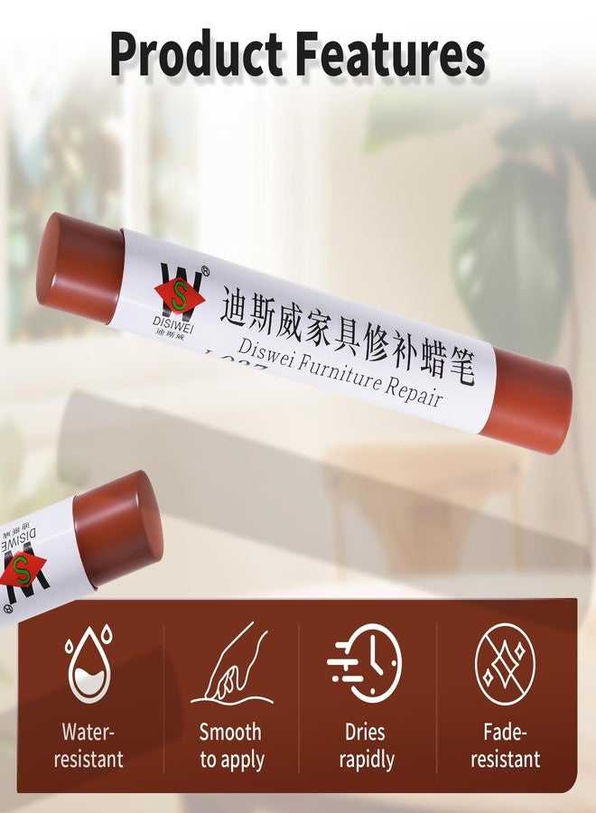 FOCMKEAS Wood Filler Sticks Red Cherry Furniture Scratch Repair Crayons Wood Floor Repair Wax Filler Sticks Furniture Repair Wax Crayons for Wooden Furniture, Floors, Cabinets & Tables - Image 3