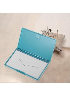 ماركة غير محددة Sewing Needle Case Magnetic Needle Case Sewing Needle Storage Slim Line Magnetic Box Pin Holder Small Metal Objects Organizer Blue Sewing Supply Organizer  - Image 3