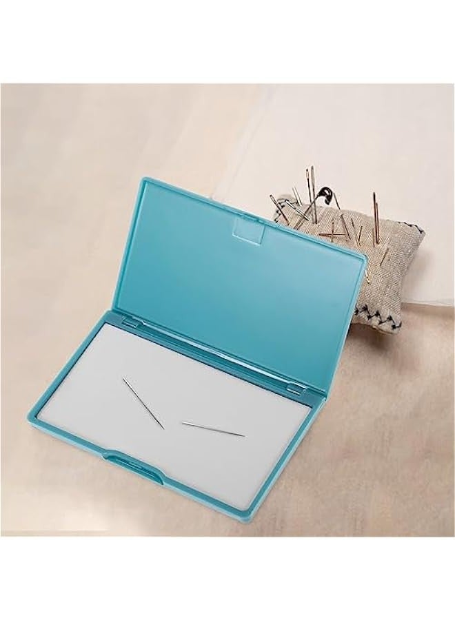 Generic Sewing Needle Case Magnetic Needle Case Sewing Needle Storage Slim Line Magnetic Box Pin Holder Small Metal Objects Organizer Blue Sewing Supply Organizer  - Image 3
