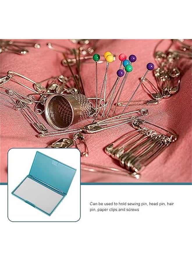 Generic Sewing Needle Case Magnetic Needle Case Sewing Needle Storage Slim Line Magnetic Box Pin Holder Small Metal Objects Organizer Blue Sewing Supply Organizer  - Image 5