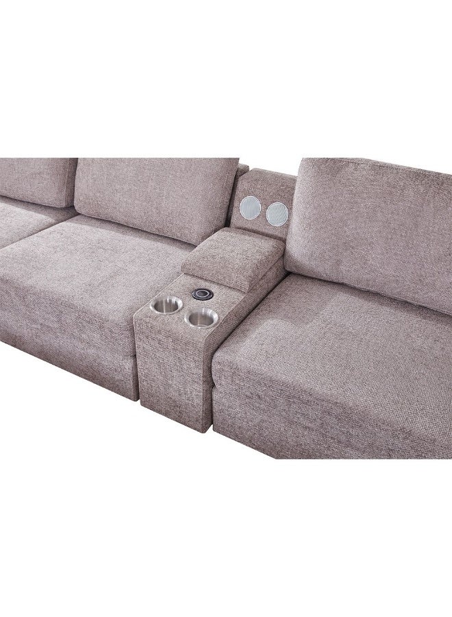 DANUBE HOME Odum 2 Seater Fabric Sofa With Right Arm Modern Design Two Seat Sofas Comfortable Living Room Furniture L184Xw99Xh90Cm - Image 5