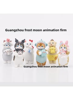 Generic Eikoh Box Egg Mofusand Cat Shark Bee Cat Cos Hamburger Shark Cat Blind Box Collection Model Ornaments-Color:5th Generation Fried Shrimp Cat  - Image 4