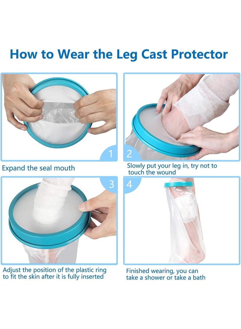 100% Oversized Waterproof Foot Cover for Shower and Bath, Reusable Sealed Watertight Foot Protector to Keep Wound  Bandages Dry,  Fit for Leg Foot Ankle and No Mark on Skin - Image 4