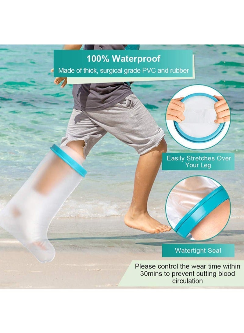 100% Oversized Waterproof Foot Cover for Shower and Bath, Reusable Sealed Watertight Foot Protector to Keep Wound  Bandages Dry,  Fit for Leg Foot Ankle and No Mark on Skin - Image 2
