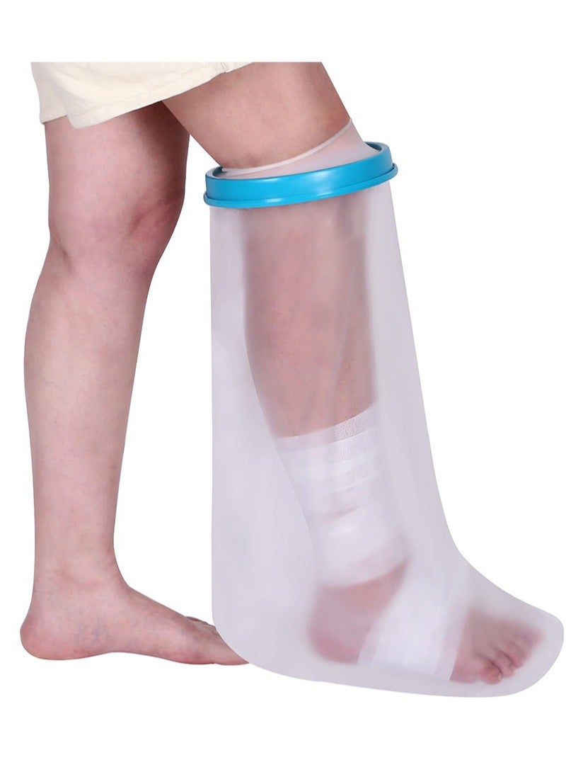 100% Oversized Waterproof Foot Cover for Shower and Bath, Reusable Sealed Watertight Foot Protector to Keep Wound  Bandages Dry,  Fit for Leg Foot Ankle and No Mark on Skin - Image 1