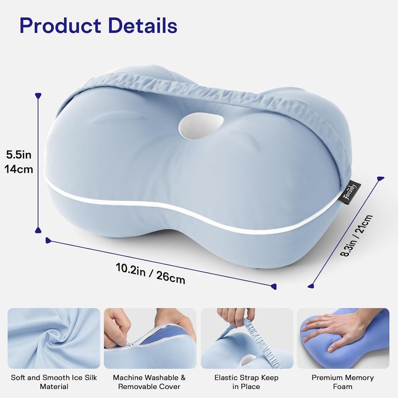 Forcanby Leg & Knee Pillow for Side Sleepers - Smooth Spine Alignment Pillow - Memory Foam Knee Pillows for Back Hip Pain, Spine Aligning, Sciatica, Surgery Recovery, Pregnancy - Image 2