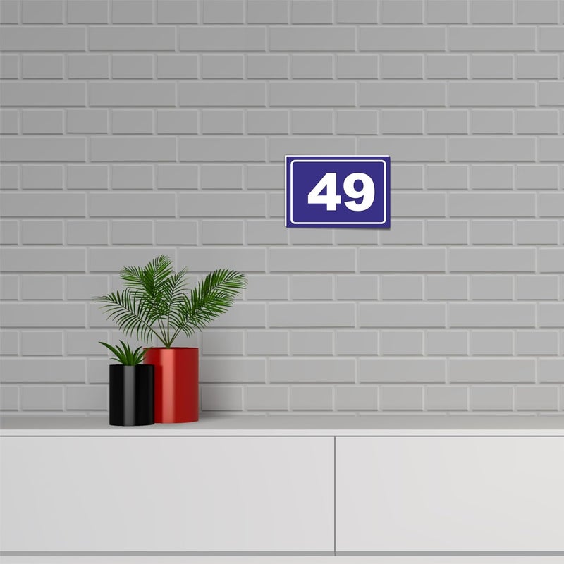 ATTRACTSO - 26 to 50 Number plates use for School Banch | Employees Tables | Mandir | Room l Seat | Library Rack | Material Vinyl with 3mm sunboard (Size 5"*3.5") - Image 4