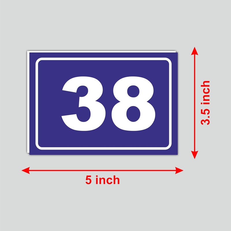ATTRACTSO - 26 to 50 Number plates use for School Banch | Employees Tables | Mandir | Room l Seat | Library Rack | Material Vinyl with 3mm sunboard (Size 5"*3.5") - Image 5