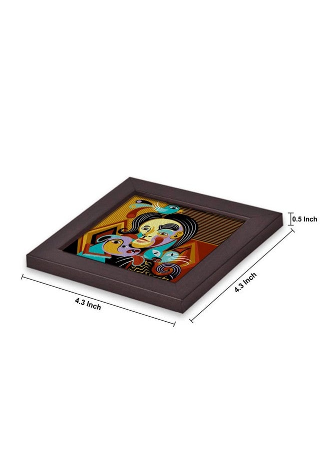 Paper Plane Design Tea Coffee Coaster Set Wooden Decorative Coasters Set. Home and Office Wooden Coasters Design 460 - Image 4