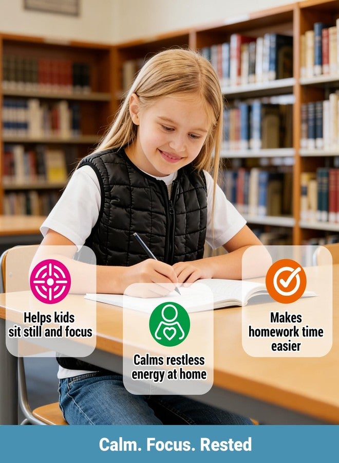 NEWMEIL Weight-ed Vest for Kids, Calming Support for Home, School & Play, Compression Vest for Boys Girls, Breathable, Washable, Comfort Fit - Image 3