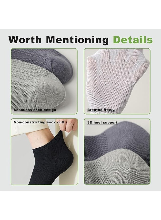 DUNISO 5 Pairs Of Men's Cotton Socks, Formal Socks, Moisture Wicking, Suitable For All Seasons, Soft And Breathable White - Image 5