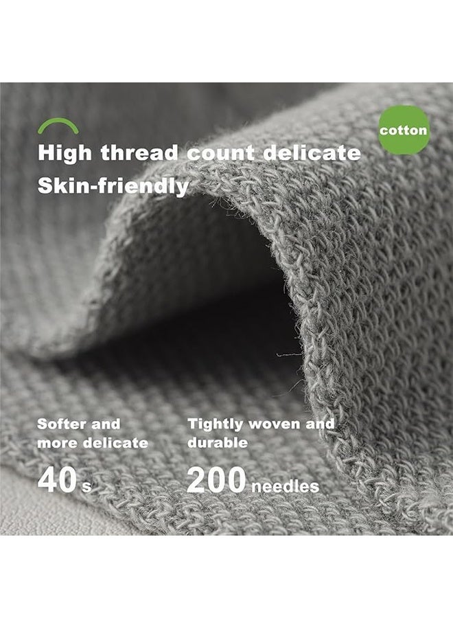 DUNISO 5 Pairs Of Men's Cotton Socks, Formal Socks, Moisture Wicking, Suitable For All Seasons, Soft And Breathable White - Image 3