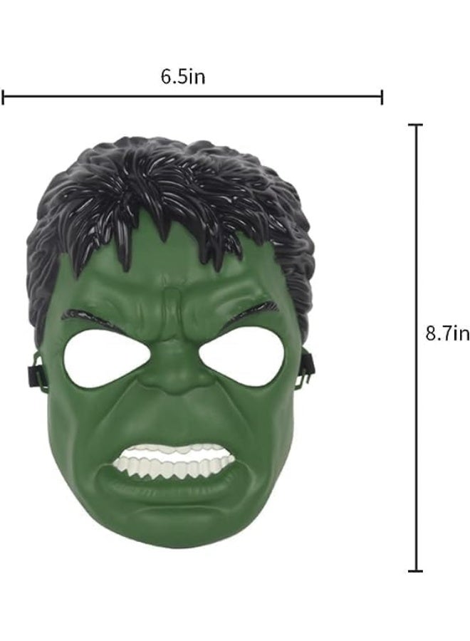 إي سي في في قناع هالك للأطفال، أزياء الأبطال الخارقين لحفلات أعياد ميلاد الأطفال، هدايا ألعاب هالك لحفلات الهالوين التنكرية - Image 2