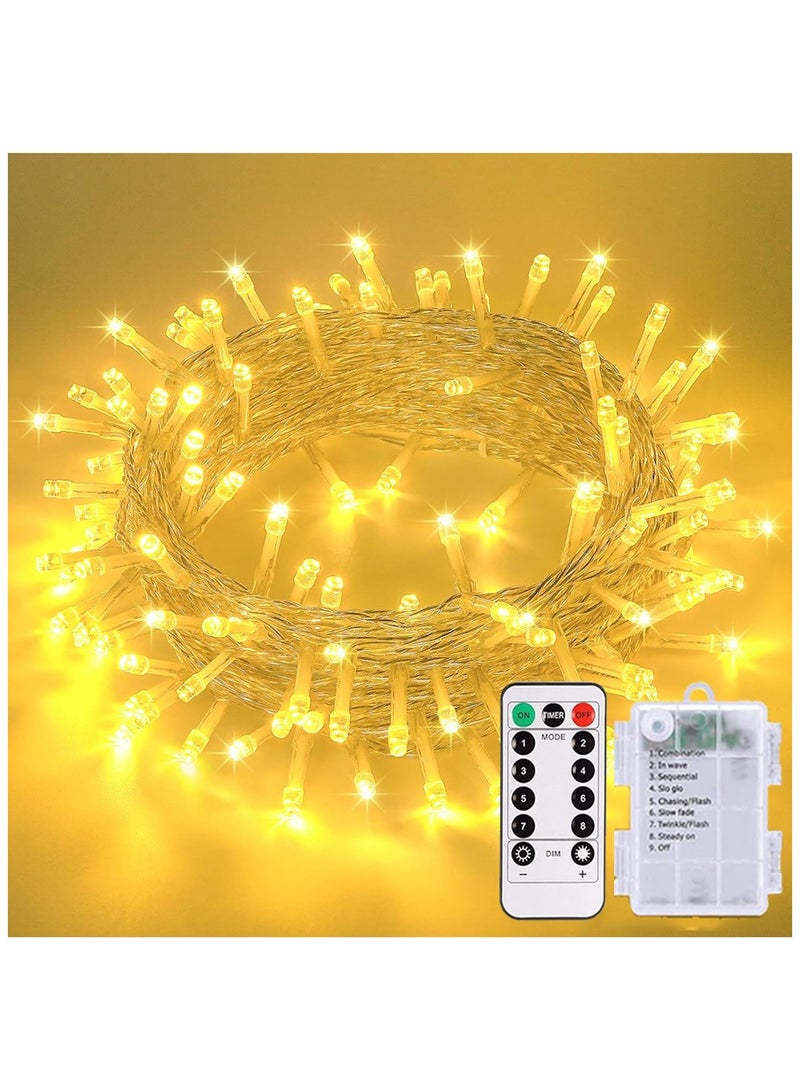 تشوسيسونج مصابيح جنيات عيد الفطر، ومصابيح كهربائية تعمل ببطارية قدرها 100 10 متر، ومصابيح جنيات الحديقة الخارجية، ومصابيح عصرية في الهواء الطلق، والزخرفة المنزلية لحفل زفاف الفطر 8 (دافئة) - Image 1