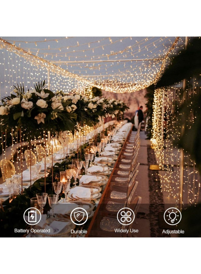 تشوسيسونج مصابيح جنيات عيد الفطر، ومصابيح كهربائية تعمل ببطارية قدرها 100 10 متر، ومصابيح جنيات الحديقة الخارجية، ومصابيح عصرية في الهواء الطلق، والزخرفة المنزلية لحفل زفاف الفطر 8 (دافئة) - Image 4