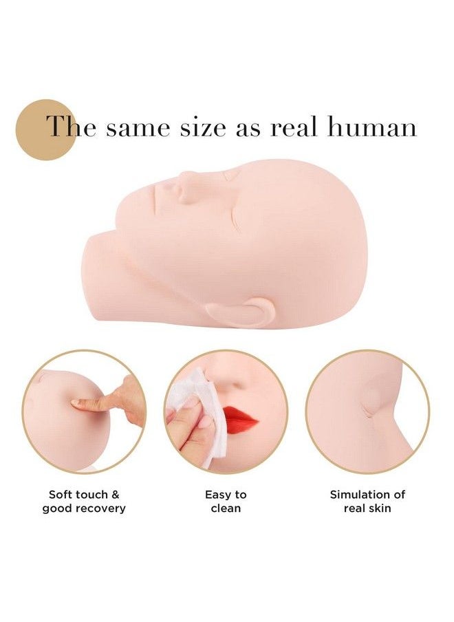 LASHVIEW Lash Mannequin Head Practice Training HeadMake Up And Lash ExtentionCosmetology Doll Face HeadSoftTouch Rubber Practice HeadEasy To Clean By Skincare Essential Oil.  - Image 4