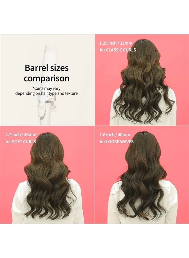 Vodana VODANA Professional GlamWave Ceramic Curling Iron, Natural Curls, Hair Curler, Curling Wand, Available in USA (1.4 inch, Ivory) - Image 4
