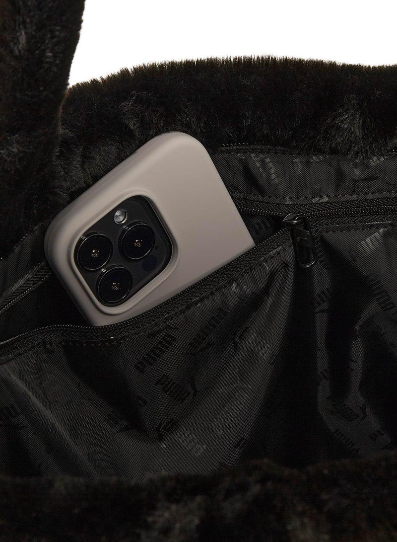 PUMA Up Faux Fur Shopper Tote - Image 4