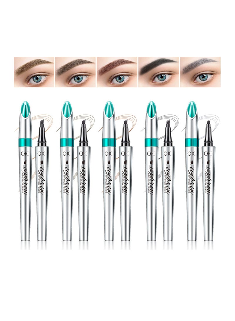 Excefore 5 Long-Lasting Waterproof Eyebrow Pencils - Image 1