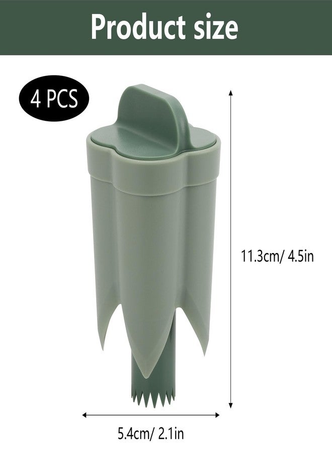 LoveBB 4 PCS Pepper Corer, Upgrade 2 in 1 Pepper Seed Corer Remover Tool Bell Pepper Cutter, Beige Green - Image 2
