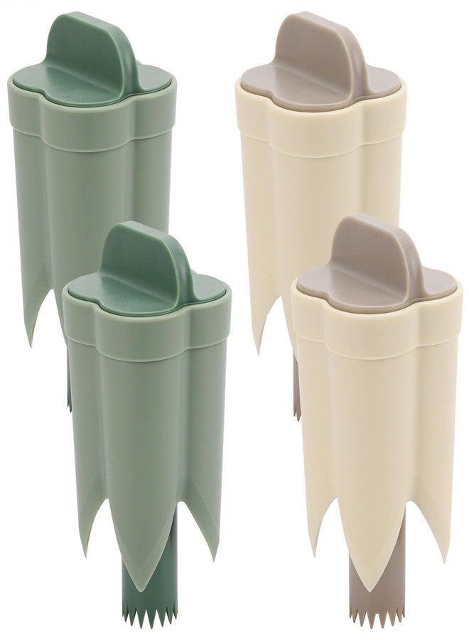LoveBB 4 PCS Pepper Corer, Upgrade 2 in 1 Pepper Seed Corer Remover Tool Bell Pepper Cutter, Beige Green - Image 1