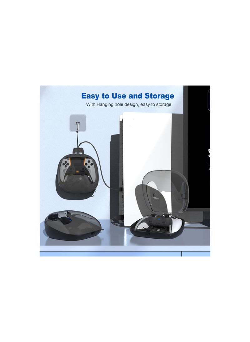 Rechargeable Storage Bag for PS5/PS5 Edge Controller, Hard Shell Protective Case for DualSense Wireless Controller, Travel-Friendly Joystick Protector for PS5 Controllers. - Image 3