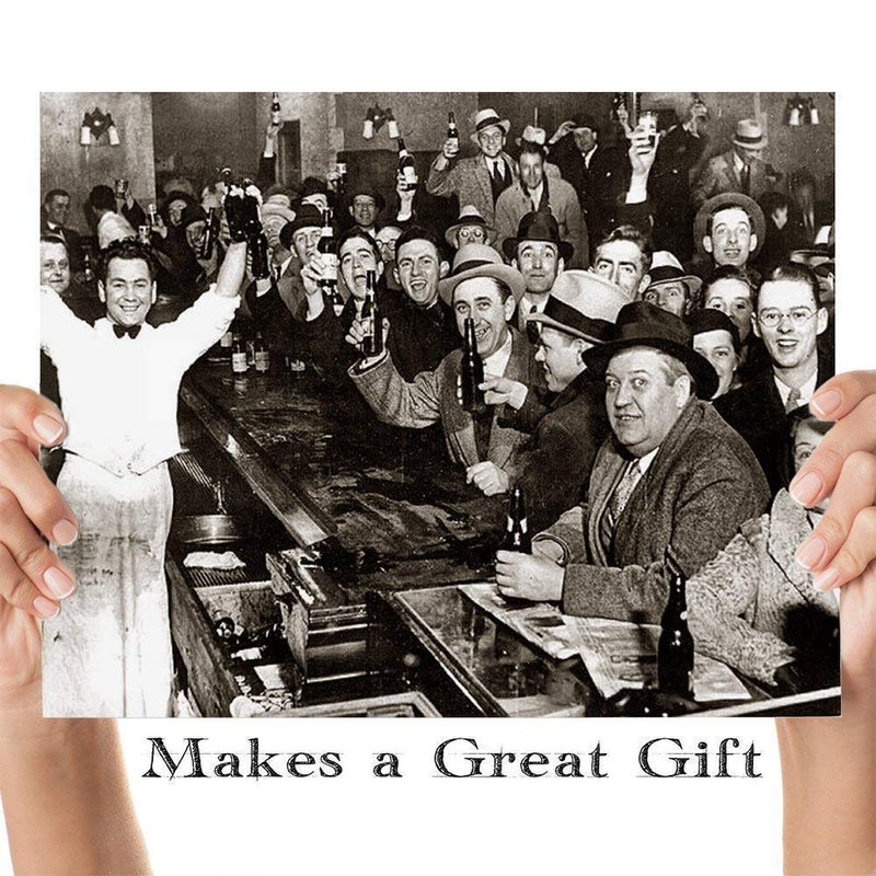 Lone Star Art انتهى حظر الليل - عتيقة SPEAKEASY DECER WALL ART - 11x14 الفن غير المؤلف من SPEAKEASY PROHIBITION DICE PRINT VINTAGE ART - يصنع ملصقًا رائعًا للكهف والبار المنزلي تحت 15 دولارًا - Image 4