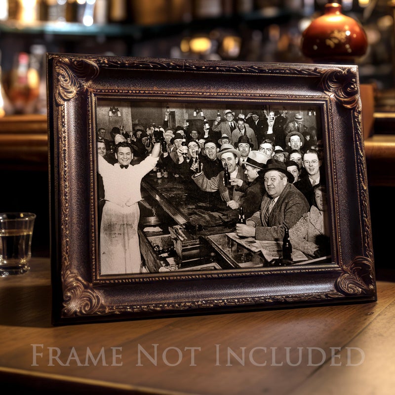 Lone Star Art انتهى حظر الليل - عتيقة SPEAKEASY DECER WALL ART - 11x14 الفن غير المؤلف من SPEAKEASY PROHIBITION DICE PRINT VINTAGE ART - يصنع ملصقًا رائعًا للكهف والبار المنزلي تحت 15 دولارًا - Image 1