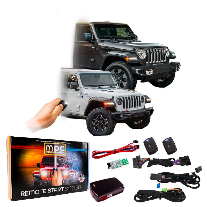 MPC Remote Start Compatible with Jeep Wrangler 20182025 Gladiator 20202025  100 Plug N Play  Includes 2 Remotes  Up to 1500 ft  USA Tech Support