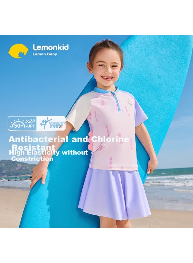 Lemonkid Children's Swimsuit, One-piece Sun Protection Swimwear For Girls And Boys, Baby Two-piece Swimsuit - Image 1